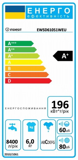 Indesit perilica rublja EWSD 61051 W