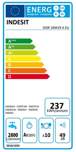 Indesit perilica posuđa DISR 16M19 A