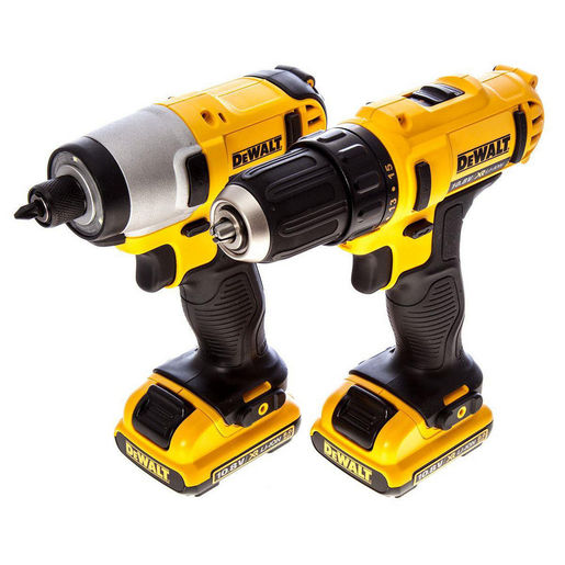 DEWALT akumulatoski set DCK211D2T DCD710 + udarni odvijač DCF815 10.8 V (2 akumulatora 2.0 Ah, brzi punjač, TSTAK kofer)