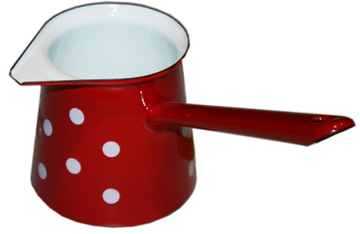 VEF džezva crveno/bijela, emajlirana 0,9 L