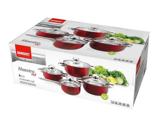 BANQUET Maestro red set lonaca 8/1