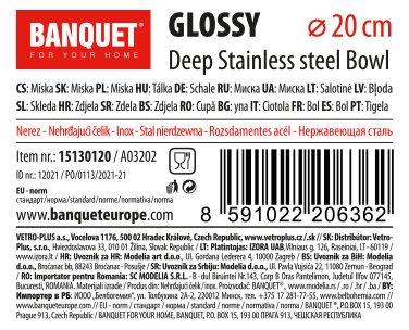 BANQUET Inox zdjela za miksanje 20 cm