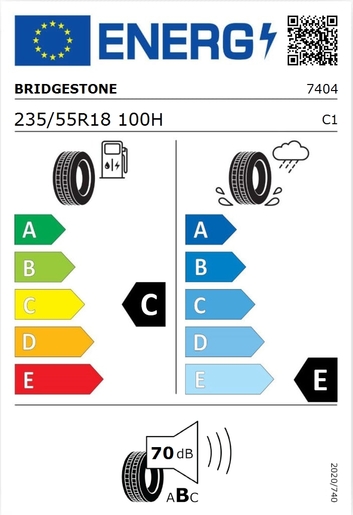 Bridgestone H/T DUELER 687 235/55R18 100,Pot: C,Pri: E,Buka: 70 dB