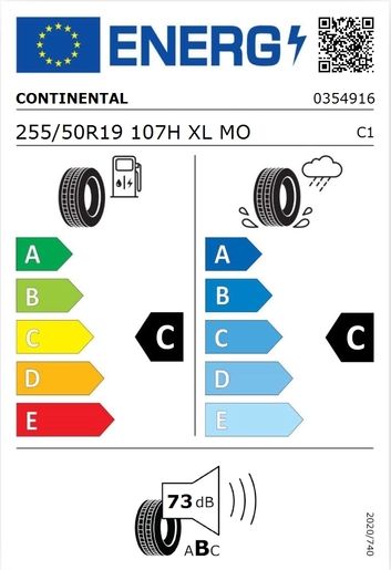 Continental 255/50R19 CROSSCONTACT LX SPORT 107H XL MO,Pot: C,Pri: C,Buka: 73 dB
