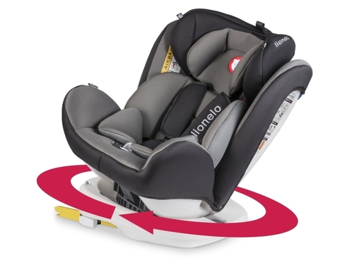 Lionelo autosjedalica Baastian 360° sa Isofix-om  0-36 kg siva