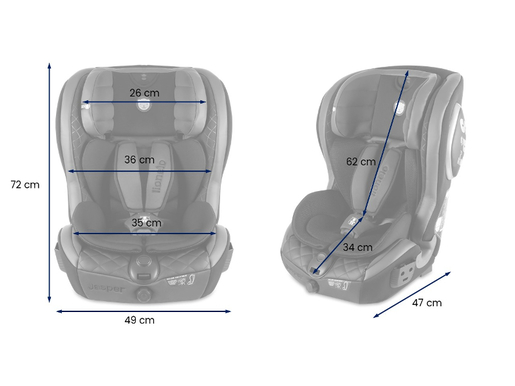 Lionelo autosjedalica Sander sa Isofix-om  0-36 Kg siva