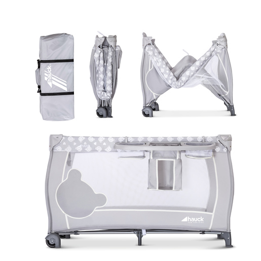 Hauck sklopivi krevetić babycenter teddy grey