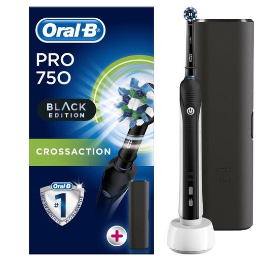 Oral-B električna četkica PRO 750 BLACK + PUTNA TORBICA