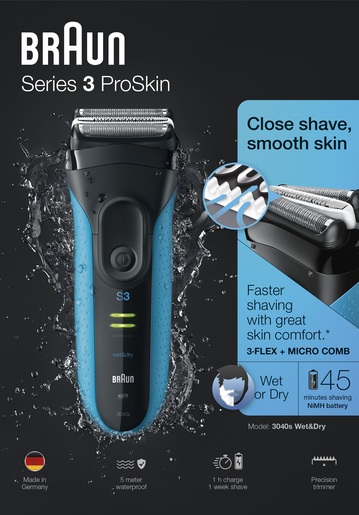 BRAUN aparat za brijanje 3040 WET & DRY