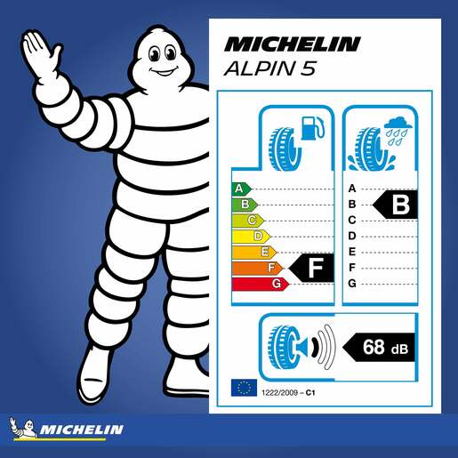 Michelin 225/45R17 91V Alpin 5 ZP TL, Pot: F, Pri: B, Buka: 68 dB