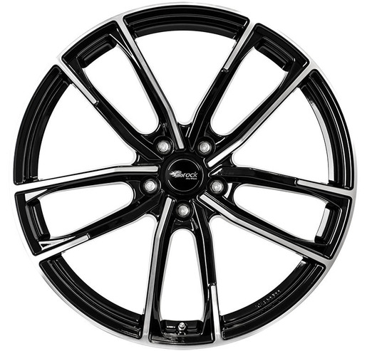 Aluminijski naplatak Brock B38 8x18 5/112 ET45 D3 Crno Polirana/Schwarz Glanz Voll-Poliert - EAN kod 4250996317460