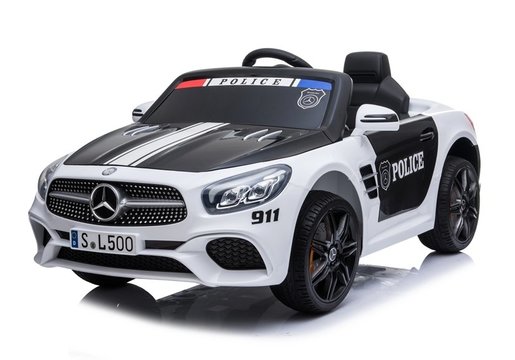 Licencirani automobil na akumulator Mercedes SL500 policija bijeli
