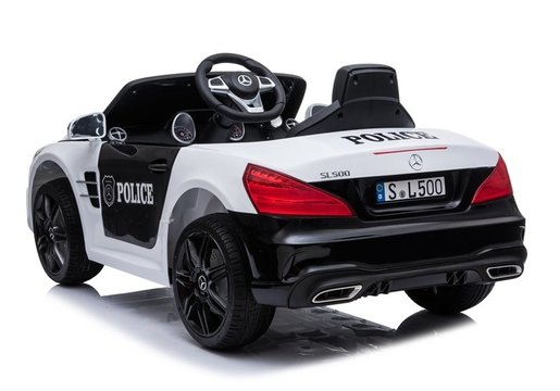 Licencirani automobil na akumulator Mercedes SL500 policija bijeli