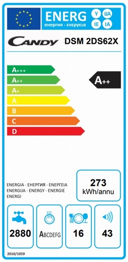 Candy perilica posuđa CDSM 2DS62X_oštećena 4178375