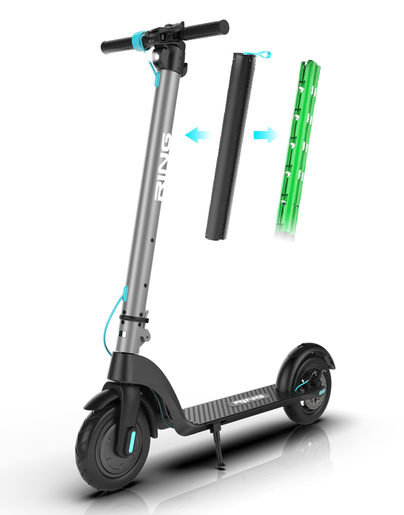 RING električni romobil RX8 silver, izmjenjiva baterija