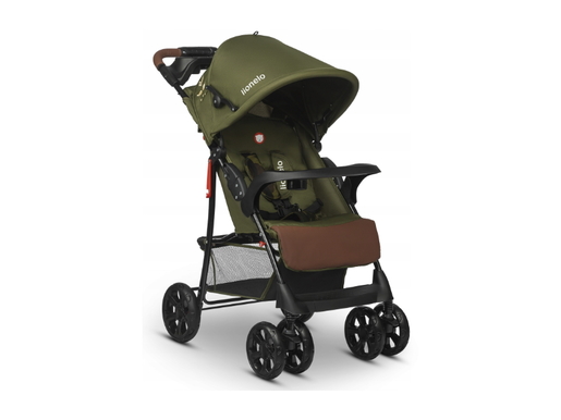 Lionelo dječja kolica EMMA PLUS zelena-smeđa + torba za mamu