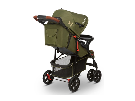 Lionelo dječja kolica EMMA PLUS zelena-smeđa + torba za mamu