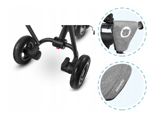 Lionelo tricikl Tris 2 u 1 sivi