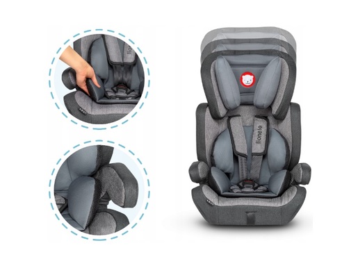 Lionelo autosjedalica Levi PLUS modern siva