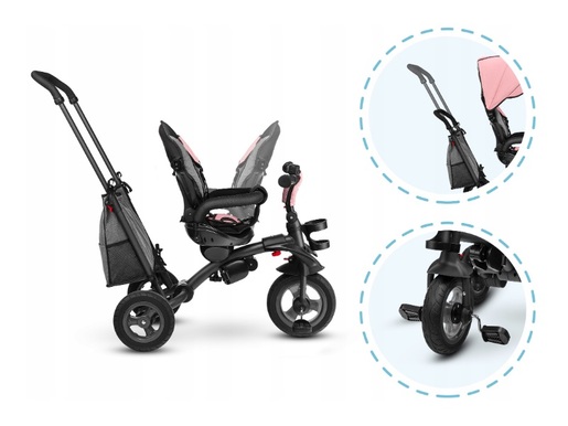 Lionelo tricikl Tris 2 u 1 ružičasti