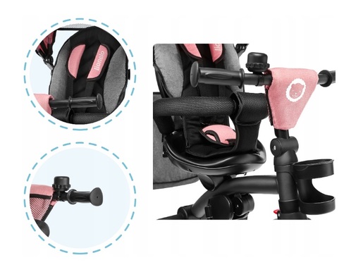 Lionelo tricikl Tris 2 u 1 ružičasti