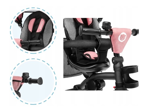 Lionelo tricikl Tris 2 u 1 ružičasti