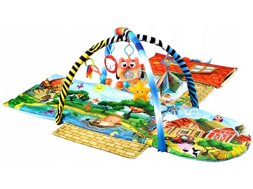 Lionelo dječja podloga za igru - edukativni madrac + dvorac s igračkama Agnes