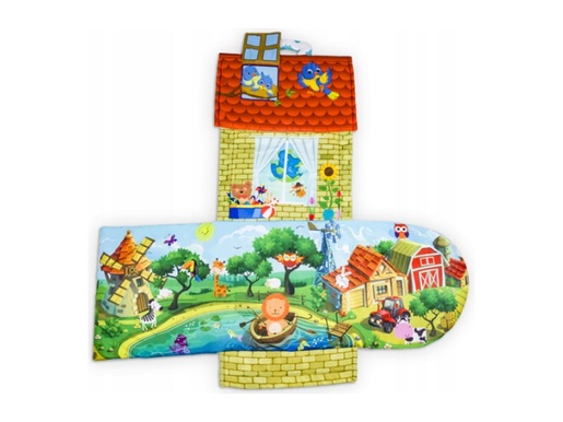 Lionelo dječja podloga za igru - edukativni madrac + dvorac s igračkama Agnes