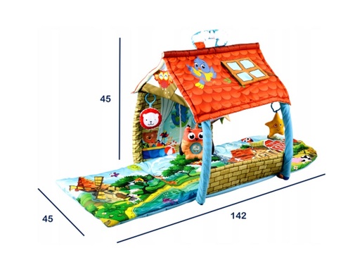 Lionelo dječja podloga za igru - edukativni madrac + dvorac s igračkama Agnes