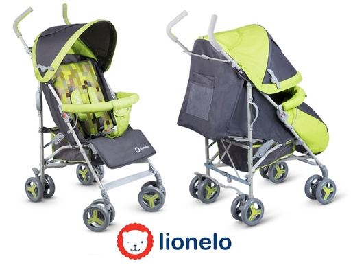 Lionelo dječja kolica ELIA zelena + zaštita od kiše, komaraca, prekrivač za noge