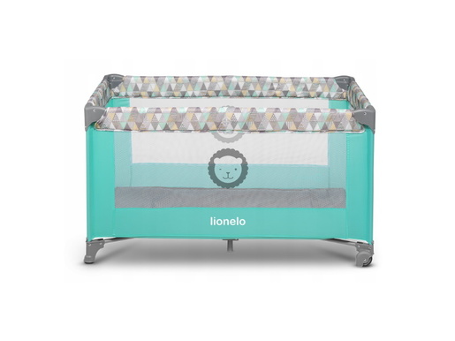 Lionelo dječji prijenosni krevetić Adriaa, jamstvo 5g, tirkiz/scandi