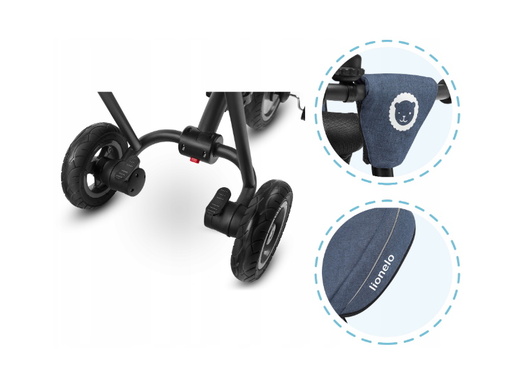 Lionelo tricikl Tris, 2 u 1, jeans, jamstvo 60 mjeseci