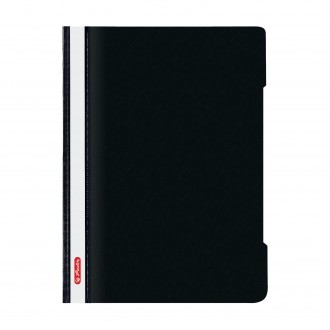 Fascikl s euro mehanizmom, A4, PP, Crystal, A4, PP, Herlitz, crni