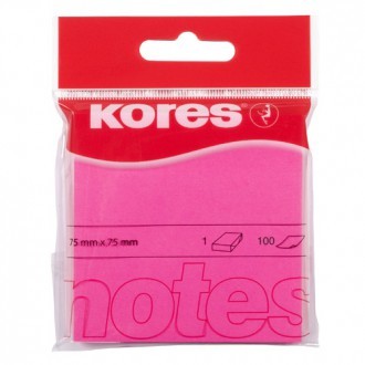 Blok neon rozi 75x75 mm / 100 listova etui