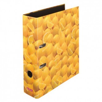 Registrator samostojeći A4, 8 cm, maX.file, Herlitz, limun