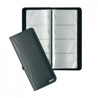 Album za posjetnice Herlitz, 128 kom, crni, dimenzije: 12 x 27,4 cm