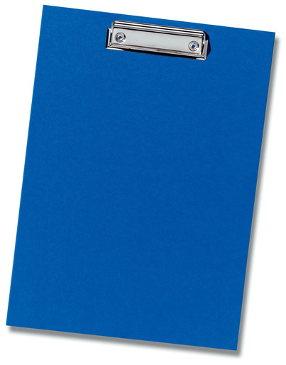 Herlitz mapa kartonska podložna sa štipaljkom, plava