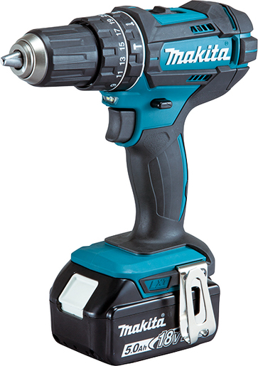 MAKITA akumulatorska bušilica DHP482RT3J (18V,5.0Ah,Li-ion), 2 baterije, kofer, punjač