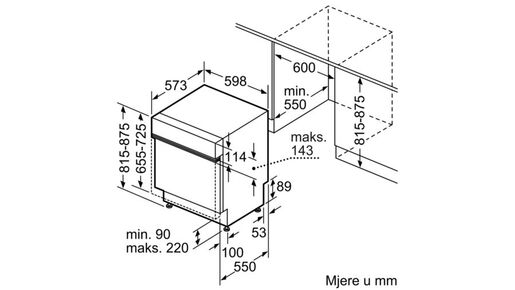 Bosch perilica posuđa SMI46JS00E