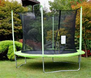 LEGONI Trampolin FUN sa zaštitnom mrežom 366cm, zeleni