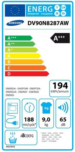 Samsung sušilica rublja DV90N8287AW/LE