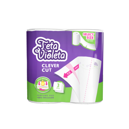 Violeta kuhinjski ručnici Teta Violeta 2/1 3sl. PICNIC, Clever Cut