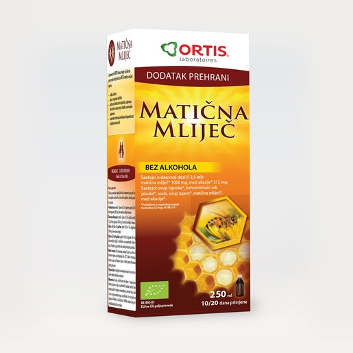 Ortis Matična mliječ forte BIO, 250 ml