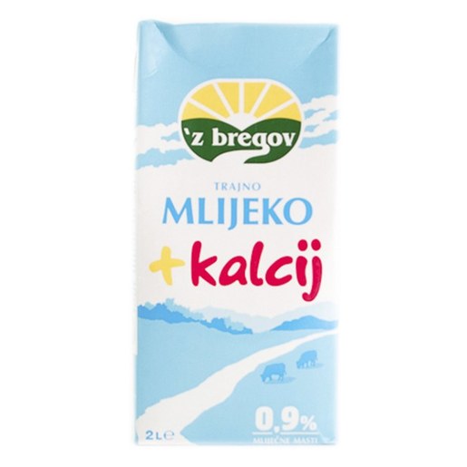 Z'bregov trajno mlijeko s kalcijem 0.9% 2l