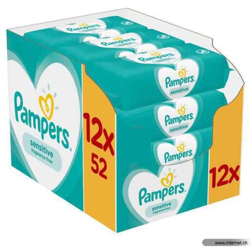 Pampers vl.maramice sensitive 12x52