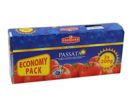 PODRAVKA pasirana rajčica, 200g x 3