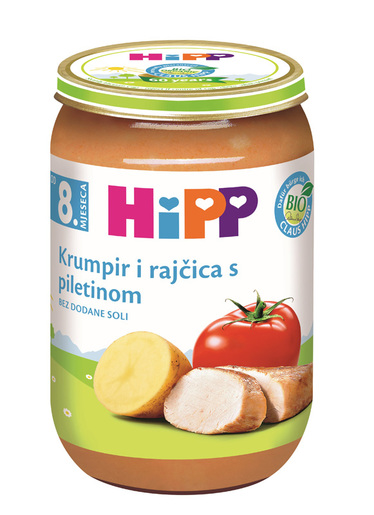 Hipp bio krumpir/rajčica/piletina 220g