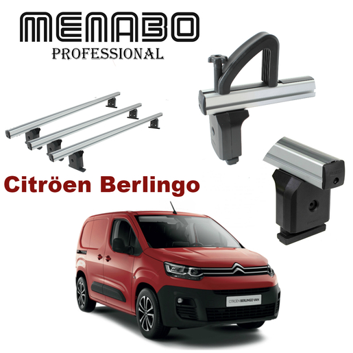 Krovni nosači za  CITROËN Berlingo II ( 2008-2018.) 3 poprečne šipke+ graničnici