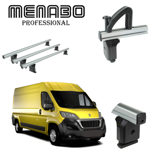 Krovni nosači za  PEUGEOT Boxer III - L1,L2,L3,L4-H1,H2,H3 2014> 3 poprečne šipke+ graničnici