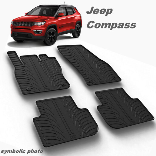 Gumeni auto tepisi za Jeep Compass - komplet prednji i zadnji